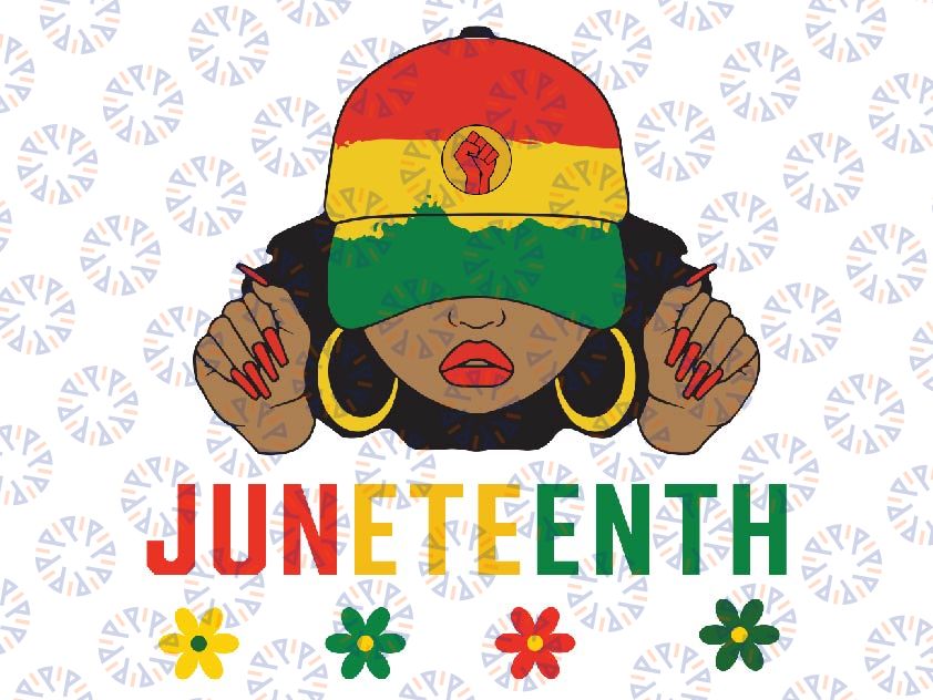 Juneteenth Women Dope Queen & Girl Black History 1865 Svg, Afro Girl With Hat Svg, Black Magic Png, 1865 Black History Month Sublimation Png