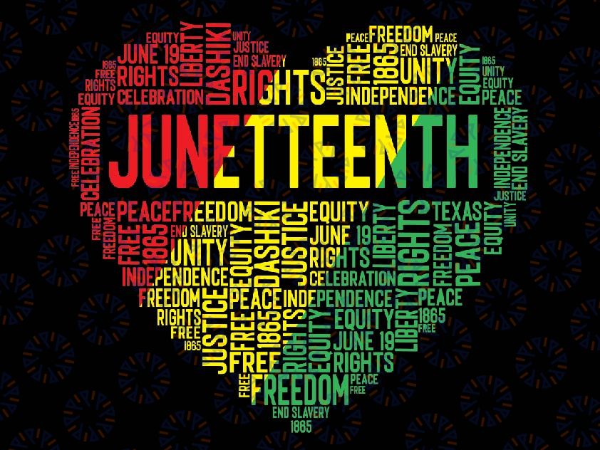 Juneteenth Heart Black Pride Freedom Day 1865 June 19th Svg, Juneteenth Heart Svg, Black Pride Svg, African American Svg, Juneteenth 1865 Svg