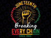 Breaking Every Chain Since 1865 Svg, Black History Svg, Juneteenth Svg, Png Sublimation Cut files for Circut