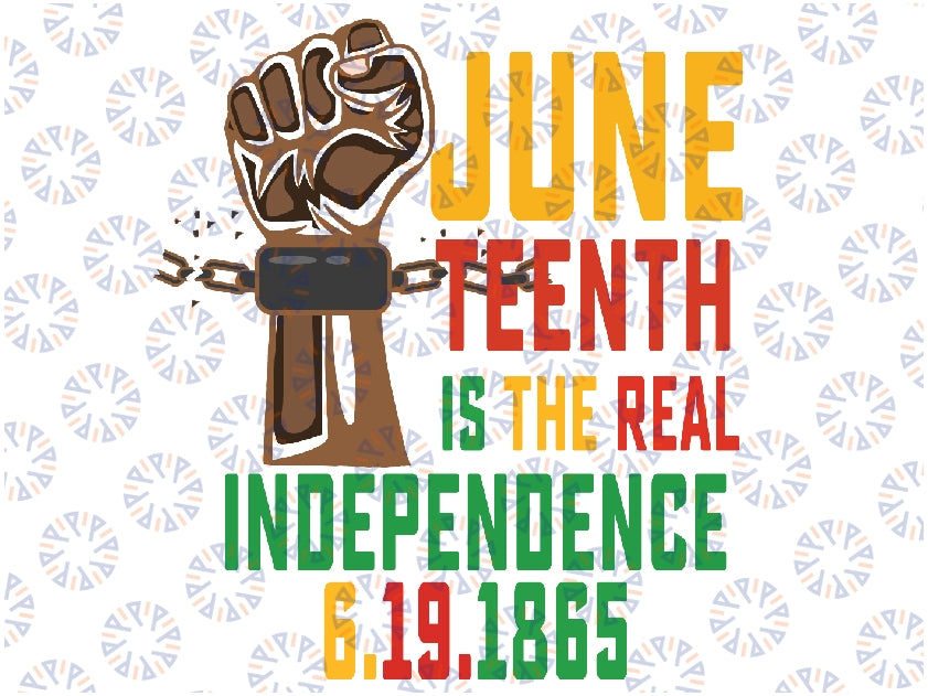 Juneteenth Is The Real Independence Day 1865 Freedom Pride Svg, Freedom Day Svg, Black History Png, African American Png, Digital Dowload