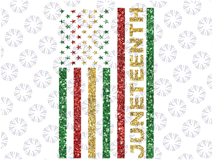 Juneteenth 1865 Black History African American Glitter Png, Juneteenth Flag, Juneteenth National Independence Day, Instant download