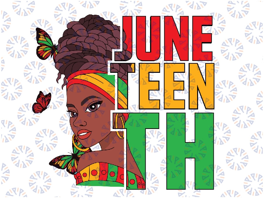 Juneteenth Afro Woman Png, Juneteenth Black Woman Fashion Girl Png, Juneteenth Png, Emancipation day png, Digital Download