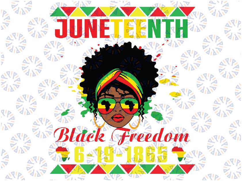 Juneteenth Celebrations Through Glasses Of Bold Black Women Svg, Juneteenth Celebrating 1865 Png, Afro Girl Png,  Digital Download