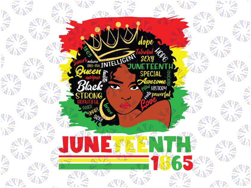 Juneteenth 1865 Pride Celebrate Black Women African American Svg, June