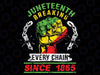 Juneteenth Breaking Every Chain Since 1865 African American Png,  Broken Chain Png, Free-ish 1865, Black History Png, Digital Downloads