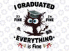 I Graduated Class 2023 Funny Black Cat Graduation Png, Funny Black Cat Graduation Png, Class of 2023 Png Digital Download