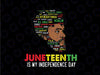 Juneteenth Is My Independence Day Black King Fathers Day Png, Juneteenth 2023 Black Freedom 1865 Png, Black History Month, Digital Download