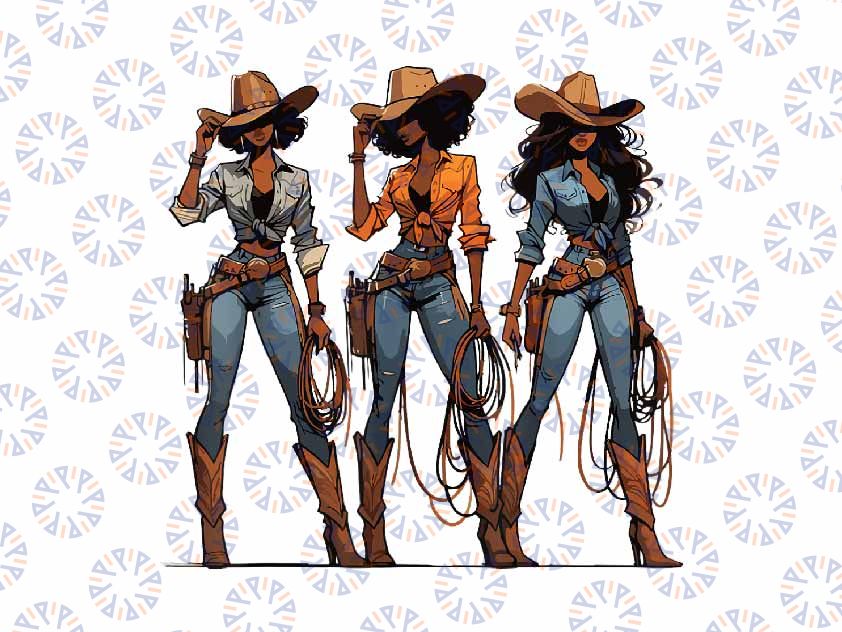 PNG ONLY Black Cowgirl Western Rodeo Melanin Png, Black History Te-xas Png, Juneteenth Png, Instant Download