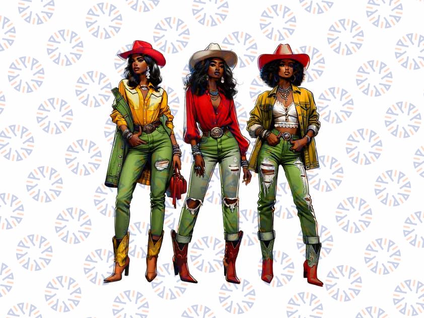 PNG ONLY Black Cowgirl Western Rodeo Melanin Black History Te-xas Png, Black Girl Magic June 19th Png, Juneteenth Png, Instant Download