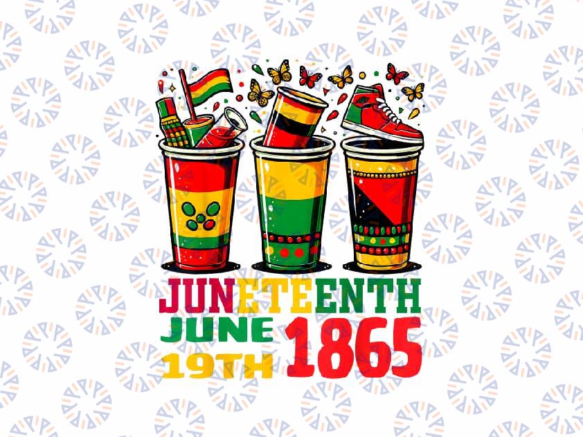 PNG ONLY Juneteenth Celebrating 2024 Since 1865 Png, Celebrate Juneteenth Coffee African Latte Png, Juneteenth Png, Instant Download