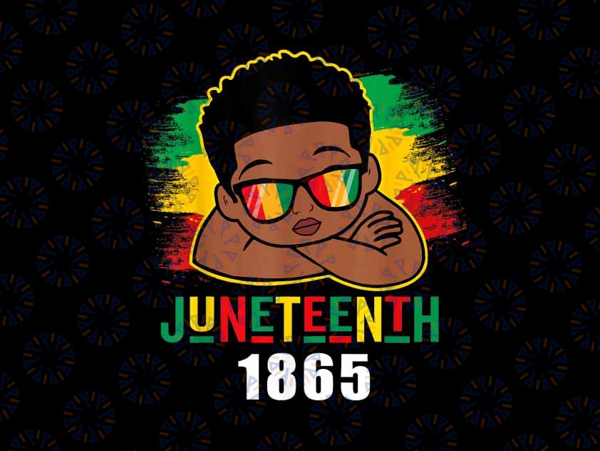 PNG ONLY Juneteenth Celebrating 1865 Cool Brown Skin King Boys Png, Juneteenth Kid Black African Png, Juneteenth Png, Instant Download