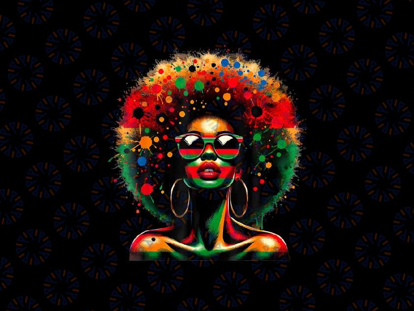 PNG ONLY Juneteenth Women Afro Black History Png, Dope Proud Queen Png, Juneteenth Png, Instant Download