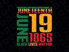 Juneteenth June 19 1865 Black Freedom Day Svg, Black Lives Matter Svg, Juneteenth Png, Instant Download