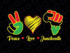 Peace Love Juneteenth Black Pride Freedom 4th Of July Svg, Freedom Day Heart Svg, Juneteenth Png, Instant Download