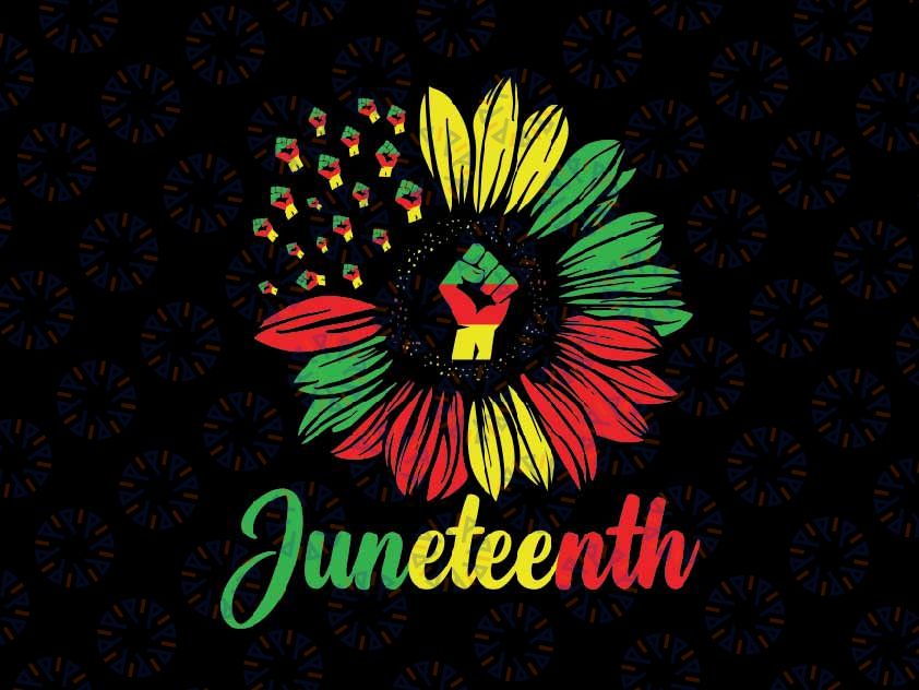 Juneteenth 1865 Black History African American Freedom Svg, Juneteenth Sunflower Svg, Juneteenth Png, Instant Download