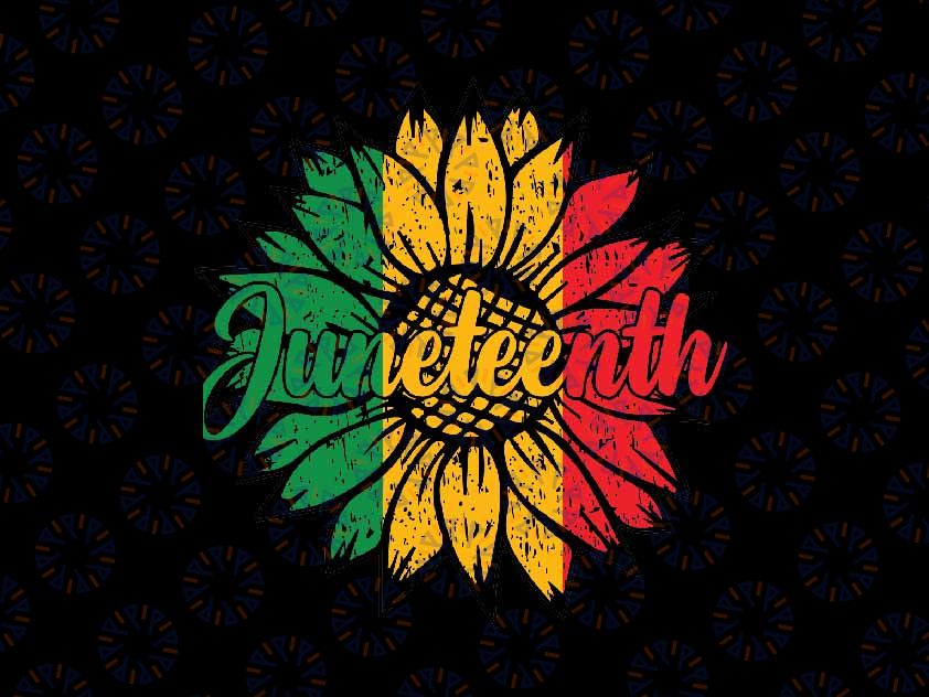 Juneteenth Sunflower African American Svg, 1865 Vibes Black Lives Matter Svg, Juneteenth Png, Instant Download