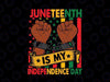 Juneteenth Is My Independence Day Svg, Free ish Black History Png Svg, Juneteenth Png, Instant Download