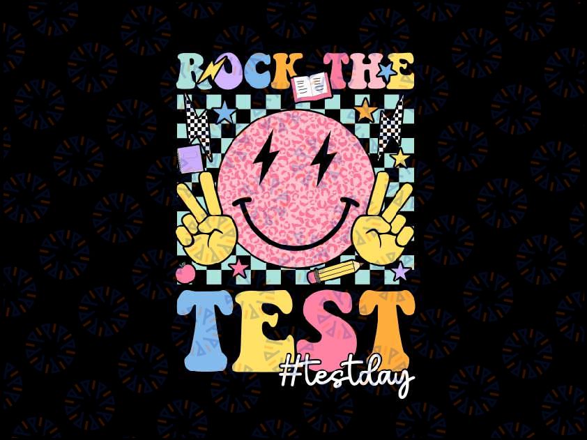 Rock The Test Testing Day Svg, Retro Motivational Teacher Student Svg, Last Day Of School Png, Digital Download