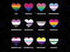 Lgbtq Pride Hearts Svg,  Bisexual, Nonbinary, Transgender, Asexual Pride Hearts Svg, LGBTQ Svg (Digital Download Only)