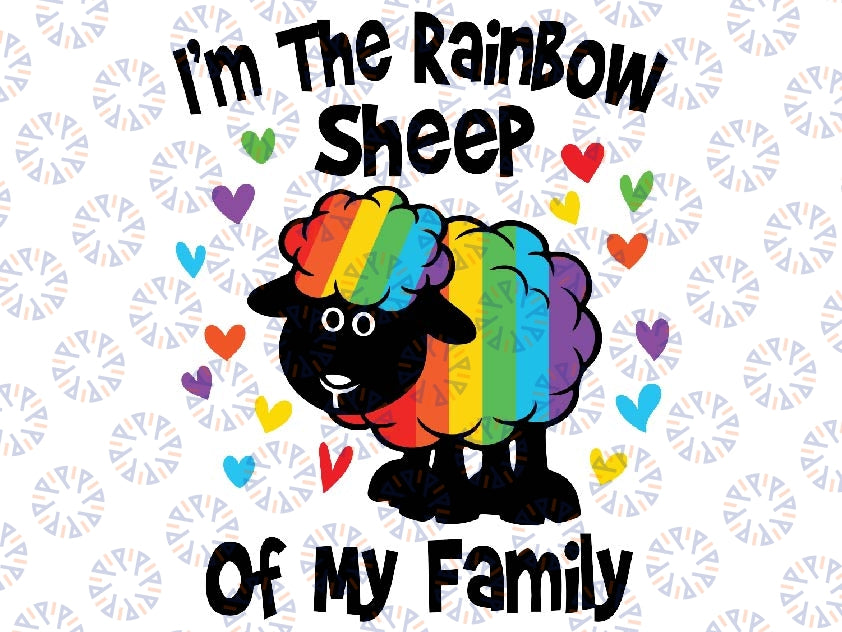 Rainbow Sheep Of My Family Svg Png, Gay Svg, Pride Rainbow svg, Gay Pride svg, Gay Festival Outfit svg, LGBTQ Svg, Digital Download