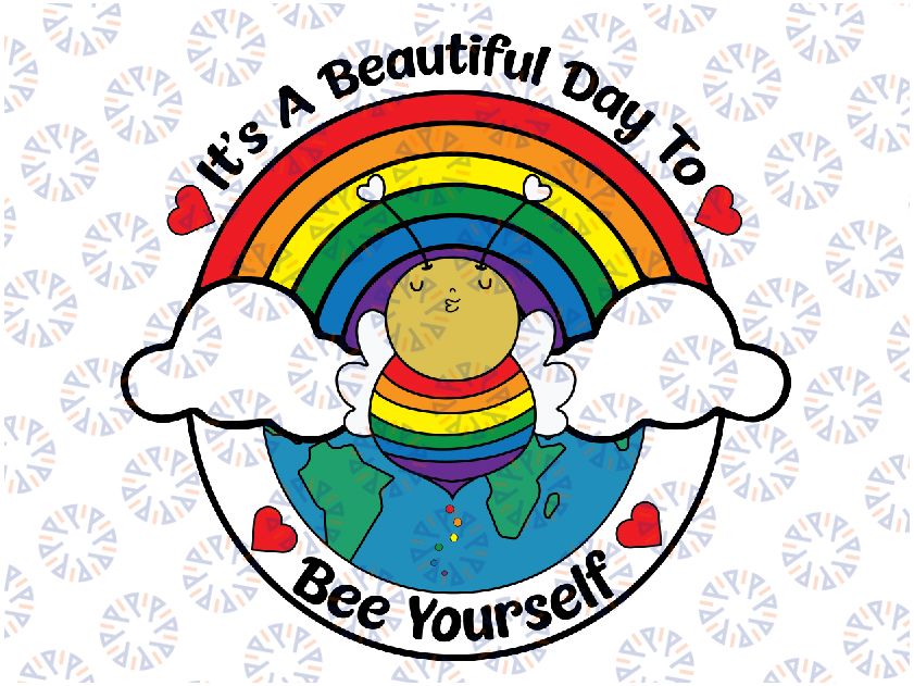 It's A Beautiful Day To LGBT Bee Yourself Svg, It’s A Good Day To Be Yourself, Pride Rainbow Svg, Pride Month Svg, Digital Download