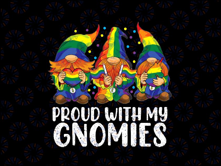 Gay Pride Proud With Gnomies Rainbow Lgbt Gnome Png, Gnome Lgbt Flag Png, Lgbt Pride Month,  Digital download