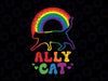 Ally Cat LGBT Cat With Ally Pride Rainbow Svg, Ally Cat LGBT Gay Rainbow Pride Flag Png, Ally Cat LGBT, Digital Download