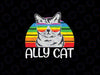 Ally Cat Rainbow Sunglasses LGBT Svg, Gay Pride Kittys Allies Svg, Ally Cat LGBT Gay Rainbow Pride Flag Png, Digital Download