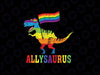 Allysaurus LGBT Dinosaur Rainbow Flag Ally LGBT Pride Svg, Ally Dinosaur Png, Equality Png, Digital Download