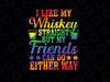 I Like My Whiskey Straight But My Friends LGBT Pride Month Svg, Funny Gay Pride Svg, Straight Friend, Digital Download