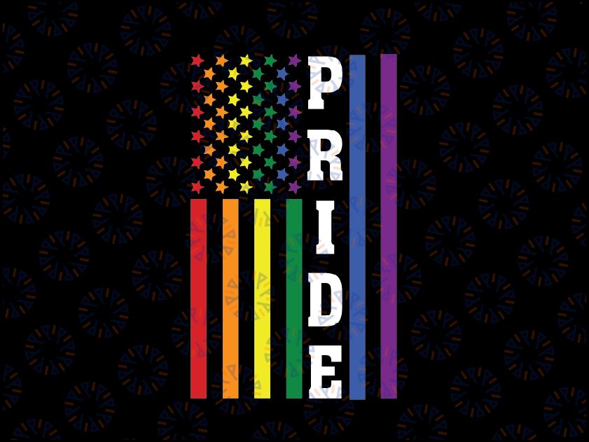 USA Flag Rainbow 4th Of July LGBTQ Gay Svg, Pride Month LGBT American Flag Svg, LGBTQ Svg, Digital Download