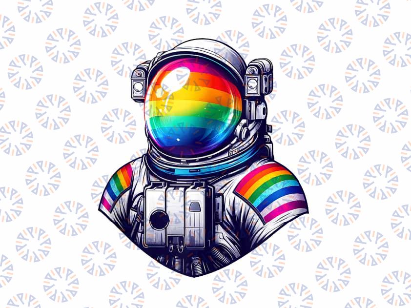 PNG ONLY Space Astronaut Rainbow Color Lgbtq Png, Astronaut Gay Pride Support Png, Lgbt Png, Digital Download