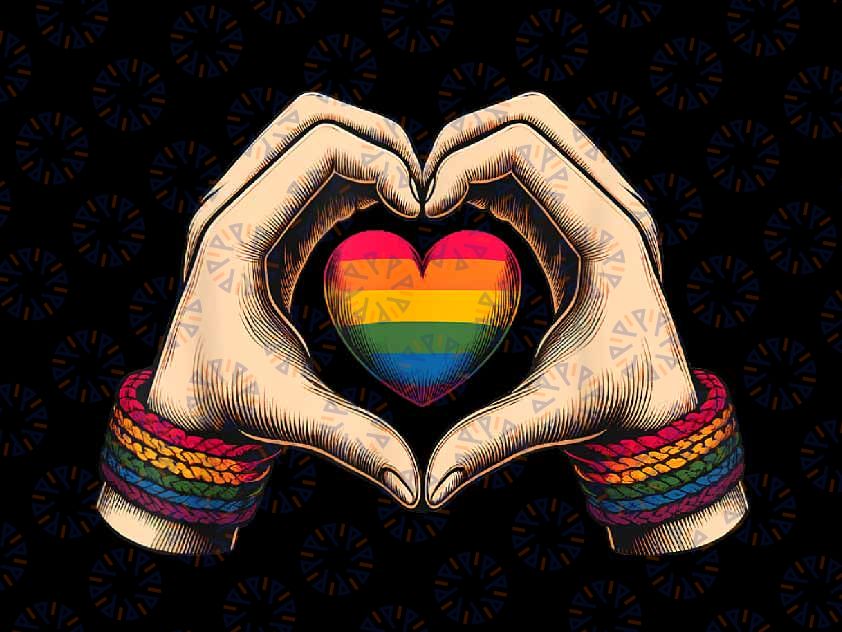 PNG ONLY Hands Heart Unity Rainbow Pride Stuff Flag Png, Transsexual LGBT Love Png, Lgbt Png, Digital Download