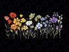 PNG ONLY Subtle Wildflowers LGBTQ Month Png, Rainbow Florals Gay Pride Png, Lgbt Png, Digital Download