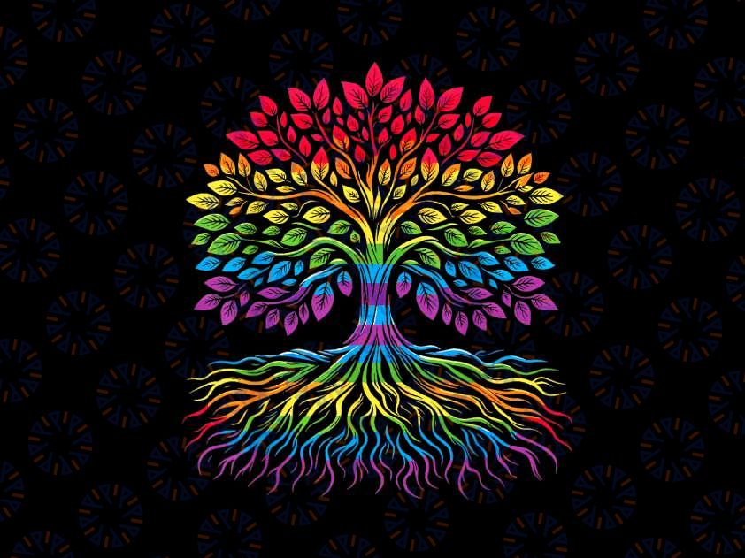 PNG ONLY Tree Life Rainbow LGBT Png, Gay Pride Flag Ally Tree Flag Png, Lgbt Png, Digital Download