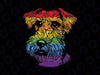 Retro Miniature Schnauzer Rainbow Svg, Dog LGBT Gay Pride Lesbian Svg, Lgbt Png, Digital Download