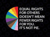 Equal Rights For Others Does Not Mean Fewer Rights For You It Is Not Pie Svg, Pride Month Svg, Lgbt Png, Digital Download