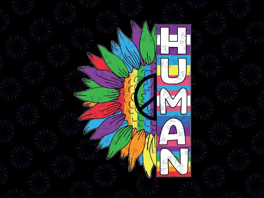 Human Sunflower Rainbow LGBT Svg, Flag Gay Pride Month LGBTQ Svg, Lgbt Png, Digital Download