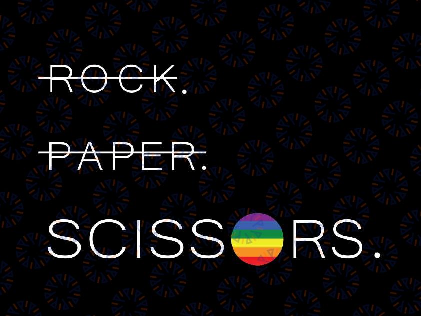 Lesbian LGBT Pride Apparel Rock Paper Scissors Svg, Lesbian Engagement Svg, Lgbt Png, Digital Download