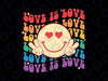 Lo-ve Is Love Rainbow Smile Face Svg, LGBT Ally Gay Lesbian Pride Svg, Lgbt Png, Digital Download