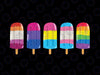 Funny Popsicles Ice Creams Rainbow Flag Svg, LGBT Summer Vacation Svg, Lgbt Png, Digital Download