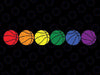 Basketball In LGBT Pride Flag Colors Svg, Lgbt Pride Month 2024 Svg, Lgbt Png, Digital Download