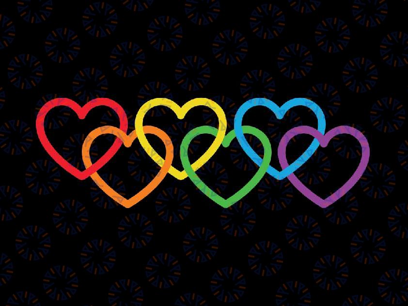 Rainbow Heart Love is Love Rainbow Heart Svg, Pride Rainbow Heart Svg, Lgbt Png, Digital Download
