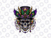 PNG ONLY Mardi Gras Skull Top Hat New Orleans Witch Doctor Voodoo Png, Mardi Gras Png, Digital Download