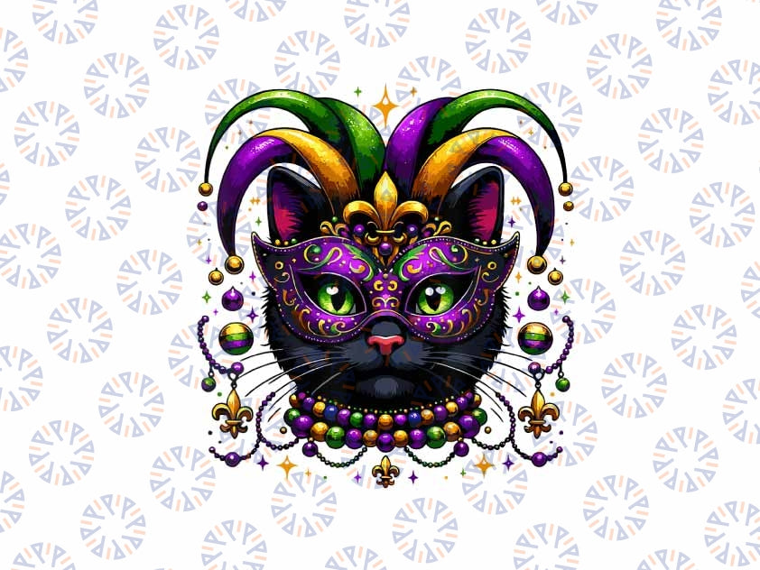 PNG ONLY Carnival Women Girl Mardi Gras Cat Png, Meowdi Gras Png, Mardi Gras Png, Digital Download