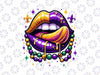 PNG ONLY Mardi Gras Lips Png, Purple Green Gold Mardi Gras Png, Mardi Gras Png, Digital Download