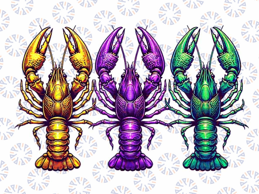 PNG ONLY Mardi Gras Crawfish Png, Jester Hat Bead New Orleans Png, Mardi Gras Png, Digital Download