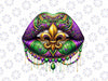 PNG ONLY Mardi Gras Lips Queen Png, Carnival Fleur De Lis Louisiana Png, Mardi Gras Png, Digital Download