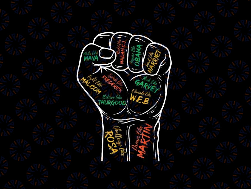 PNG ONLY Power Fist Hand Inspiring Png, Black Leaders Black History Png, Digital Download