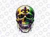 PNG ONLY Fleur-De-Lis Mardi Gras Skulls Png, Mardi Gras Death's-Head Png, Mardi Gras Png, Digital Download